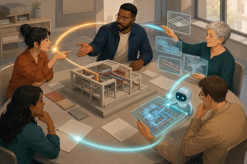 Human-monitored agent reviewing MEP systems