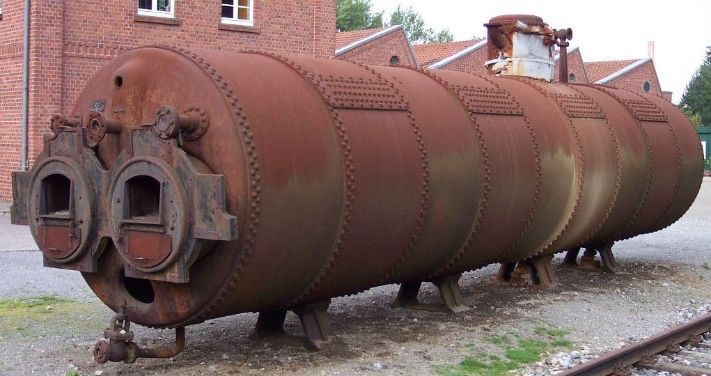 old rusted oil storage tank